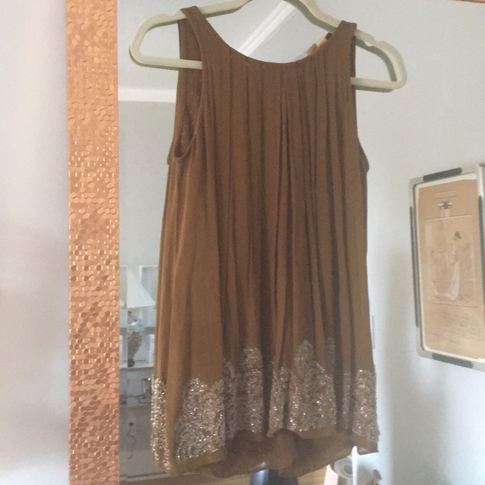 Anthropologie swing beaded top size 2